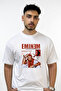 Eminem_43 Design Printed Oversize White T-Shirt