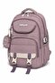 4-Piece Tsylon Fabric Waterproof Primary School Bag Set with Lunch Bag, Pen Holder and Accessory Bag - 8
