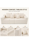 Cloud Sectional Boneless Couches for Living Room, Modular Shaped Couch with Deep Seat Oversized Right Facing Chaise, Memory Foam Compressed Spineless 3 Seater Sofa for Apartment (3-Seater) - 5