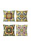 Ethnic Lemon Drawings Patterned 4-Piece Throw Pillow Cover Set - 3