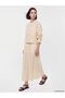 Lcw Modest Beige Modal Blend Striped Women's Shirt - 2