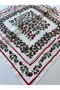 Cream Floral Patterned Colorful Scarf Bandana 50X50 Women's Clothing Accessory - 4