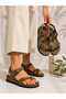 Women's Anatomical Cork Sole Double Buckle Flip-Flop Casual Sandals - 4
