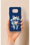 Poco X3 Compatible Blue Ribbon Flower Pattern Silicone Case