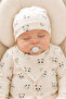 Panda Patterned Seasonal Cotton Newborn Baby Boy Hospital Discharge Bodysuit Set - 4