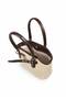 Duarte Belt Detailed Straw Handbag and Crossbody Bag Bitter Brown - 6