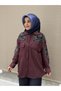 Esra Dağlioğlu Kaşe Stone-Embellished Shirt Burgundy