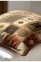 Bohemian Patchwork Patterned Leather Luxury Cushion Cover 45X45Cm 1 Piece - 3