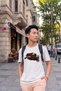 Unisex Oversize Cute Panda Printed White T-Shirt Animal Themed Cotton T-Shirt - 2