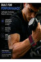 Whoop 5.0 Nylon Band, Adjustable Stretch Sport Band Replacement with Secure Quick-Clip Hardware, Breathable Athletic Wristband for Men and Women - Burgundy with Black Holder - 4