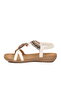 White Women's Flat Sandals - 2