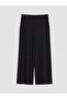Lcw Grace Black Elastic Waist Textured Women's Trousers - 5