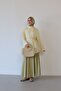 Women's Cross Collar Hidden Button Hijab Shirt - 2