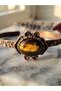 Adjustable Copper Bracelet with Tiger's Eye Natural Stone - 2