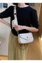 Women's Textured Shoulder Bag, Ladies Personalized Chain Crossbody Sling Side Bag, PU Leather Carry Bag - 3