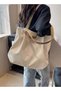Women's Shoulder Tote Bag Canvas Handbag Large Capacity Bucket Bag Fashionable Travel Messenger - 8