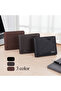 Men’s Slim Bifold Wallet – Premium Synthetic Leather, Minimalist Design, Multiple Card Slots, Metal Logo - 7