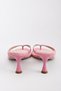 Ivy - Pink Suede Flip-Flop Heeled Slippers - 4