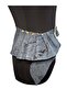 Textured Leather Belt with Flywheel Detail - Statement Design with Gold Buckle - 5