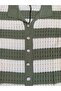 Summer Openwork Short-Sleeved Gold Button Cardigan Trousers Ribbed Knitwear Set - 6
