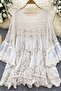 Ekru Lace Unlined Short Dress Rob39037 - 7