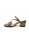 Kumsal 0907 Skin Leather Medium Size Thick Heeled Stylish Women's Slippers - 5