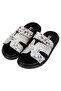Women's Vegan Leather Beige Slippers - as Free as a Bird Design