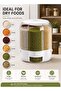 Rice And Grain Dispenser | 10L Rotating Dry Food Storage Container | 6 Compartment Cereal Lentil Organizer With Push Button - 3