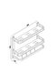 Milano Miel Plus 2 Layer Shelf Chrome | Stainless Steel Corner Shelf | Floating Wall Shelf Organizer - 3