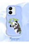 Vivo Y36 5g Compatible Case Camera Protector Blue Silicone Couple Phone Case Panda Pattern - 2