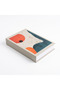 Ecru Orange Abstract Patterned Decorative Book Box |   Book-Looking Storage Box - 2