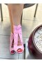 Smi̇le Pink Suede 5 cm Heel Summer Boots and Sandals - 6
