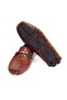 Tan Color Laceless Genuine Leather Men's Shoes - 3
