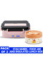 - Stainless steel lunch box with food jar . - 2