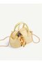 Wrinkled Textured Yellow Shk334 Faux Leather, Scholarship, Chain Strap, Scarf Gift, Hand, Arm and Shoulder Bag - 4