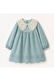 Girl's Collared Scalloped Dress - 2