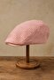 Riviera Rosé Linen Textured Slim Fit Kasket – Flat Cap |   Riviera Collection - 4