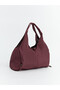 Women's Shoulder Bag with Drawstring Detail - 3