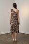 My Fashion Asymmetric Satin Blouse and Midi Skirt Set - 6