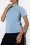Women's Sandy Buckle Draped Blouse - 7