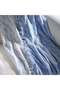 Takisha Chunky Knitted Throw - Luxurious Ivory & Blue Blanket (127x152 cm) - 3