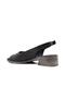 45247 Genuine Leather Black Women's Heeled Shoes - 4