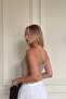 Gold Silvery Cotton Yarn Knitted Top - 3