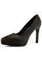 Scarlett Classic Brown Soft Vegan Pointed Toe Thin Platform Heeled Shoes - 4