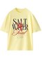 Women's Oversize T-Shirt Saltwater Soul Printed Yellow – Crew Neck, Comfortable Fit, 100% Cotton - 4
