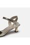Large Size Women's Heel Sandals 41-42-43-44-Gold - 6