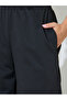 Black Wide Leg Pants with Elastic Waistband - 3