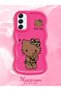 Samsung Galaxy A14 Compatible Case Camera Protector Red Silicone Couple Phone Case Kitty Pattern - 2