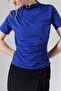 Women's Stoned Sandy Draped High Neck Blouse