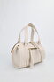 Women's Cream Midi Size Crossbody Hand and Shoulder Bag with Pockets Emma - 5